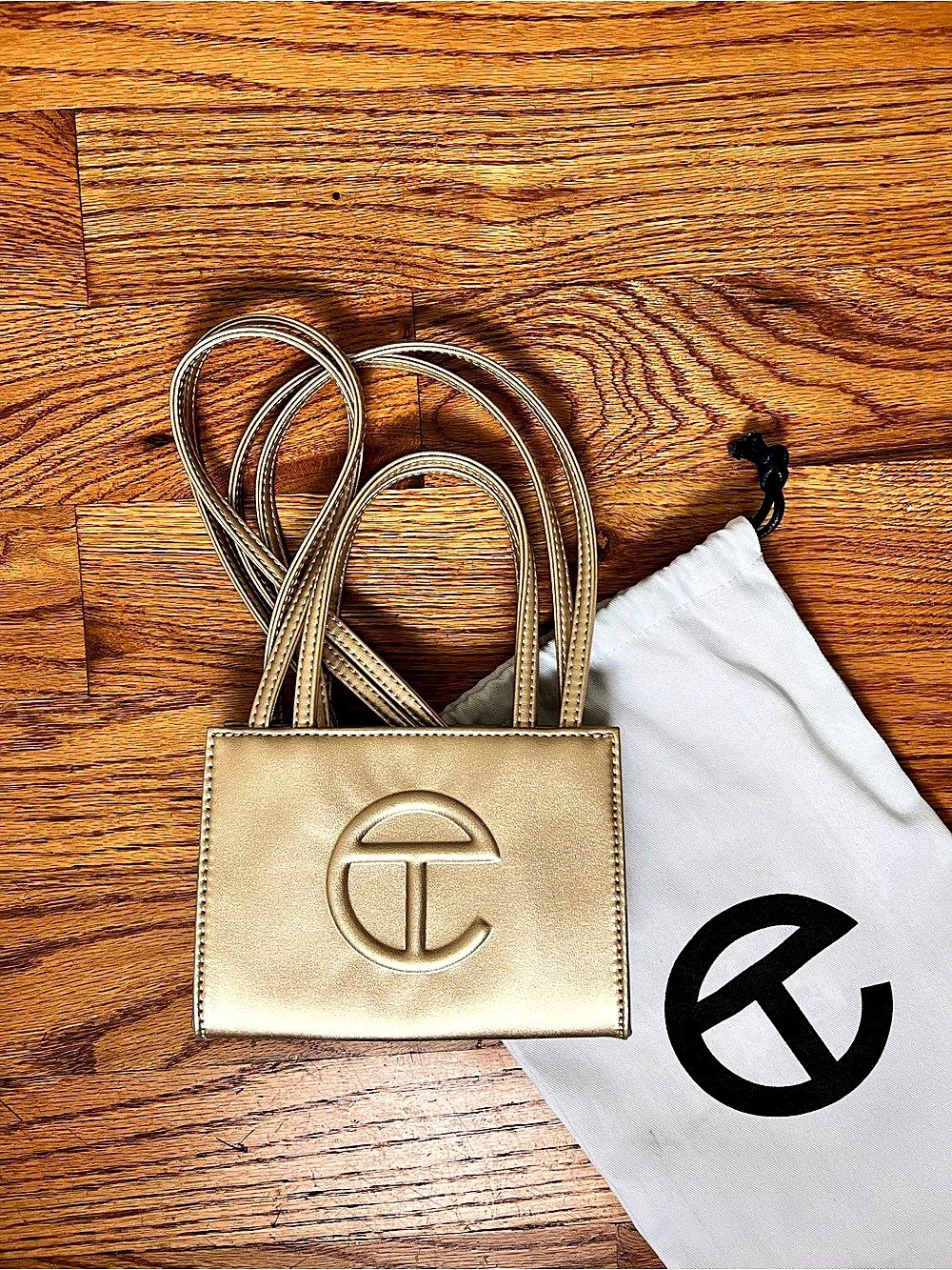 Telfar Shopping Bag Small Metallic Gold Mini Bag